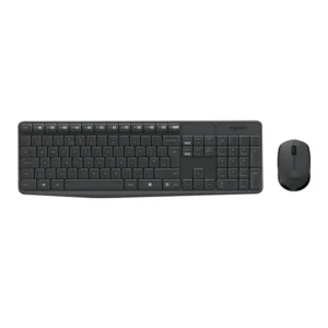 920-007907 Maroc Logitech MK235 Maroc Ensemble clavier et souris sans fil Maroc, Le clavier est alimenté par deux piles AAA fournies, qui durent jusqu'à 3 ans, et la souris fonctionne avec une seule pile AA pendant un an maximum. Pour économiser la batterie, la souris est dotée d'un interrupteur marche/arrêt.