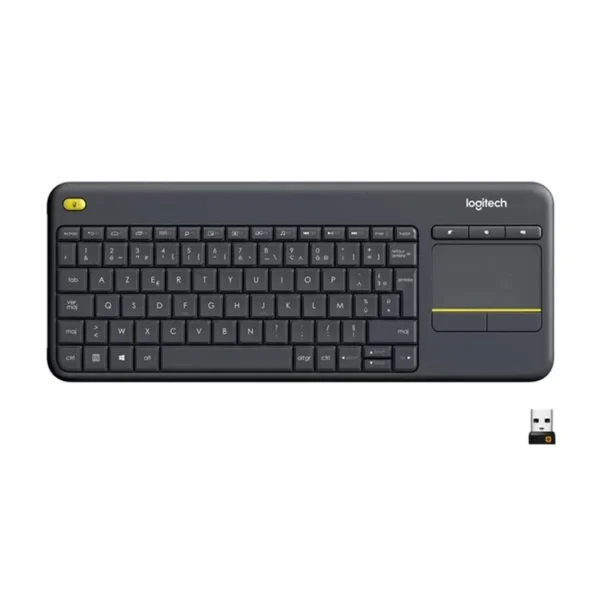 920-007129 Maroc Logitech K400 Plus Maroc Clavier sans fil pavé tactile Clavier AZERTY, logiciel Logitech Options en option pour personnaliser les paramètres des touches et du pavé tactile. Enfin, il est alimenté par deux piles AA et peut durer jusqu'à 18 mois selon l'utilisation.