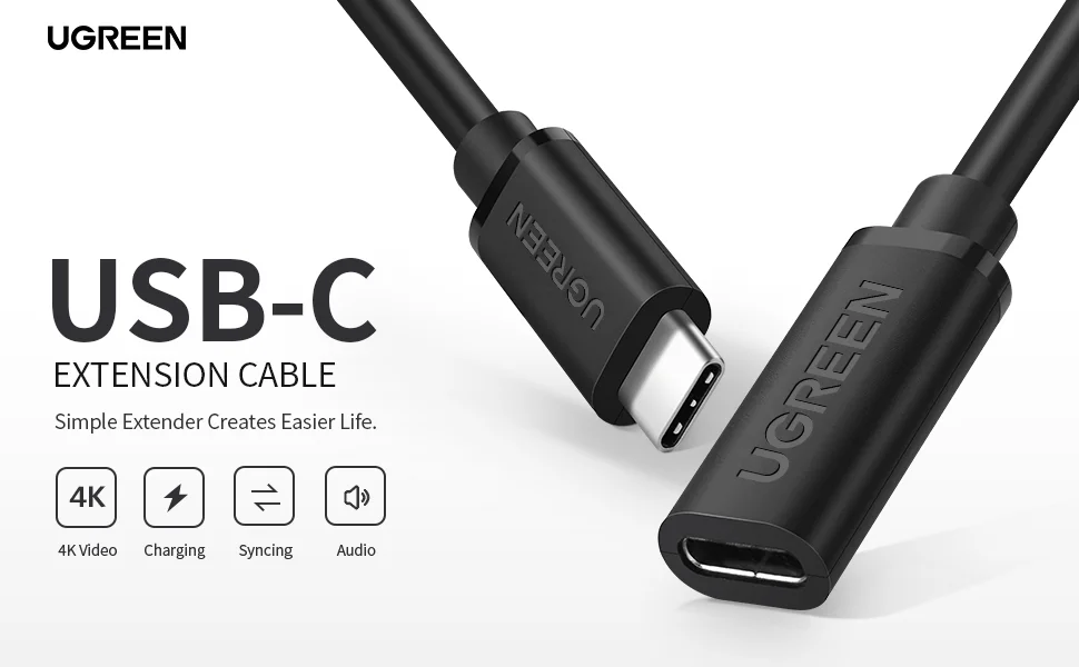 UGREEN 40574 Maroc Cable USB-C 5Gbps Maroc, Ce câble UGREEN 40574 vous permet de transférer des données à des vitesses ultra rapides jusqu'à 5 Gbps
