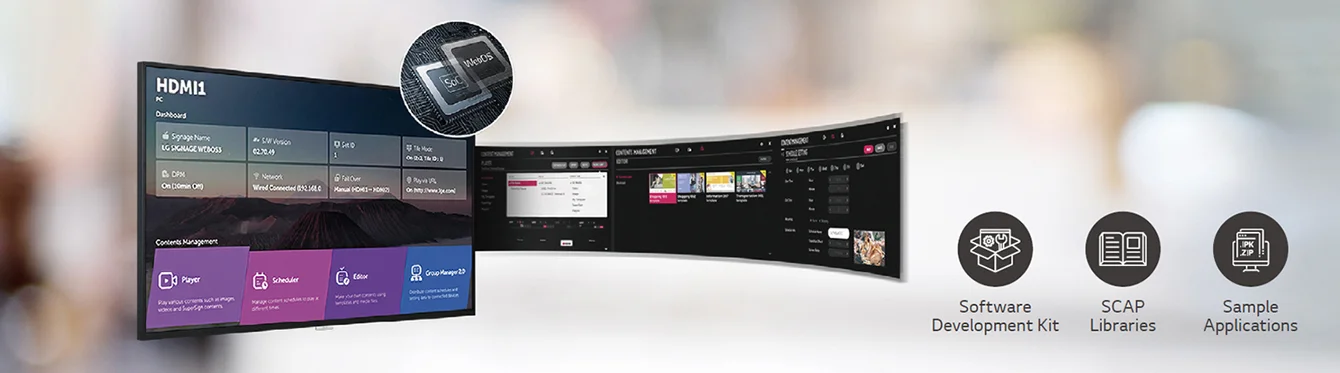 LG 86UH5J-H Maroc Écran d'affichage numérique Maroc Écran d'affichage 86 4K Maroc, La plate-forme LG webOS améliore le confort de l'utilisateur avec une interface utilisateur intuitive et des outils de développement d'applications simples.