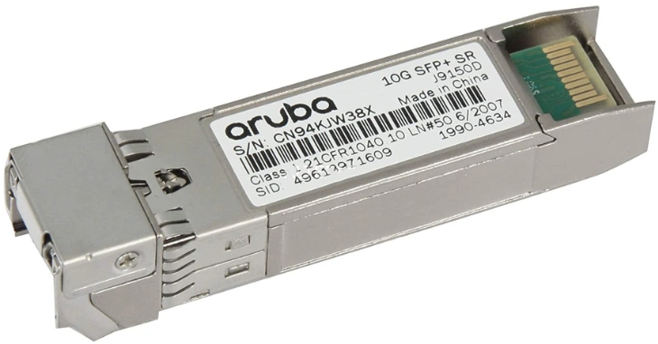 Aruba 10G SFP+ LC SR MMF OM3 Maroc Émetteur-récepteur SFP+ LC Maroc Module SFP+ Aruba SFP+ 10G Module SFP 10G Maroc module SFP+ Aruba J915D Maroc, Le module émetteur-récepteur Aruba 10G SFP+ LC SR MMF OM3 est conçu pour répondre aux exigences des réseaux d'entreprise moderne
