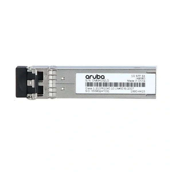 Aruba 1G SFP LC SX OM2 MMF Maroc Émetteur-récepteur SFP LC Maroc Module SFP Aruba 1G SFP LC Module SFP 1G Maroc module SFP Aruba J4858D Maroc, Notre émetteur-récepteur Aruba 1G SFP LC SX OM2 MMF compatible a un budget optique minimum garanti de 7,5 dB, ce qui est généralement suffisant pour atteindre environ 550 mètres