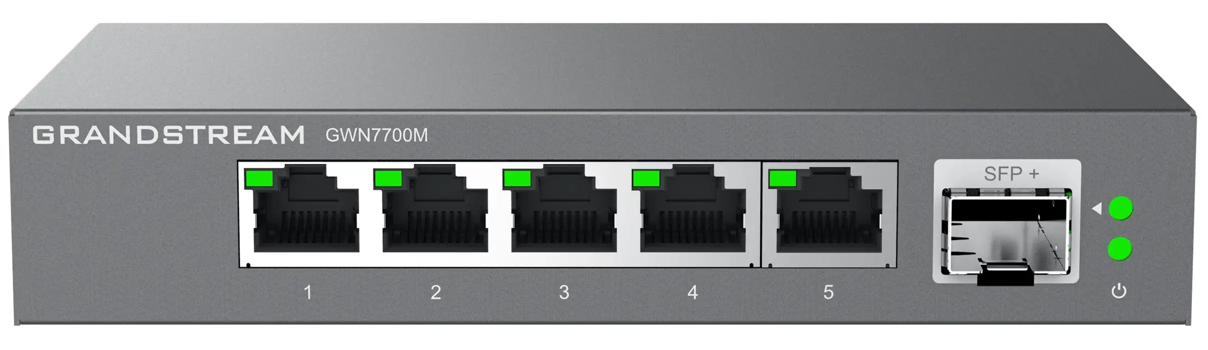 Commutateur Grandstream GWN7700M Maroc Switch 5 ports Gigabit SFP Maroc Commutateur 5 ports SFP non géré Maroc, Commutateur GWN7700M est composée de commutateurs réseau multi-Gigabit non gérés qui offrent une connectivité réseau haut débit jusqu'à 2,5 Gbit/s aux bureaux à domicile et aux petites et moyennes entreprises