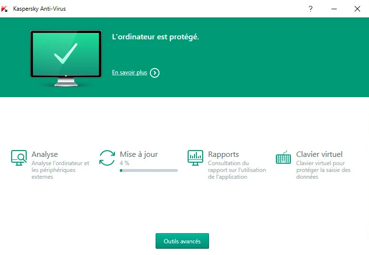 KL11718BCFS-20FFPMAG Maroc KASPERSKY Maroc Licence Antivirus Maroc KASPERSKY Antivirus 3 postes 1 an Maroc, Kaspersky Antivirus 2020 3 postes 1 an protège votre PC en temps réel contre les virus, les logiciels espions et les programmes malveillants, tels que les ransomwares. Ses technologies primées assurent une protection efficace contre les nouvelles menaces sur Internet sans ralentir votre PC 