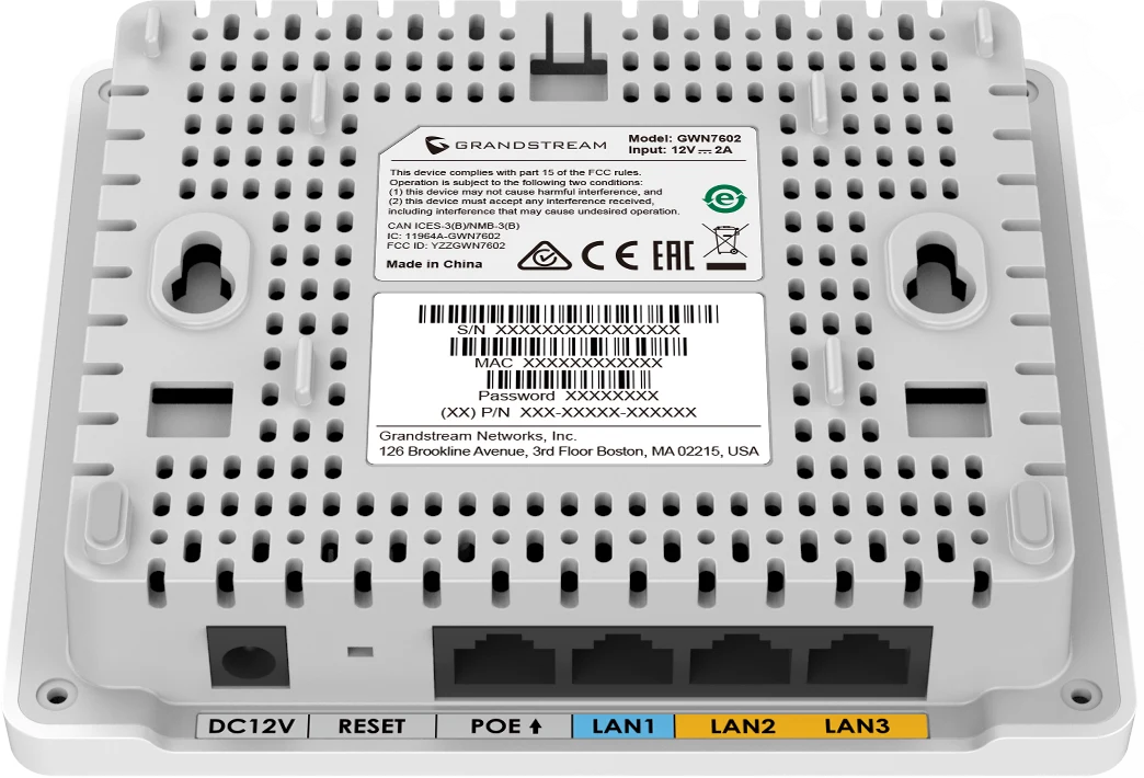 Grandstream GWN7604 Point d'accès Wi-Fi 6 AX3000 PoE (GWN7604) 27 Point d'accès Grandstream GWN7604 Maroc Point d'accès Wi-Fi 6 Maroc Point d’accès Wi-Fi 6 avec commutateur Maroc, Le GWN7604 est un point d'accès Wi-Fi 6 AX3000 compact conçu pour les petites entreprises, Ce point d'accès Wi-Fi peut être facilement installé et géré à l'aide de GDMS Networking et de GWN Manager, les plates-formes de gestion de réseau cloud et sur site de Grandstream