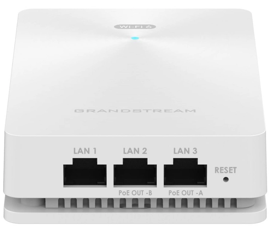Point d'accès mural Maroc Grandstream GWN7661E Maroc Point d'accès Wi-Fi 6 Maroc Point d'accès Grandstream Wi-Fi 6 Maroc, Le GWN7661E est un point d'accès Wi-Fi qui fonctionne dans une grande variété de scénarios : bureau, hôpital, bâtiment gouvernemental, appartements, hôtels, etc. Grâce à une installation encastrée propre, il reste hors de vue, même lorsqu'il alimente vos connexions réseau.