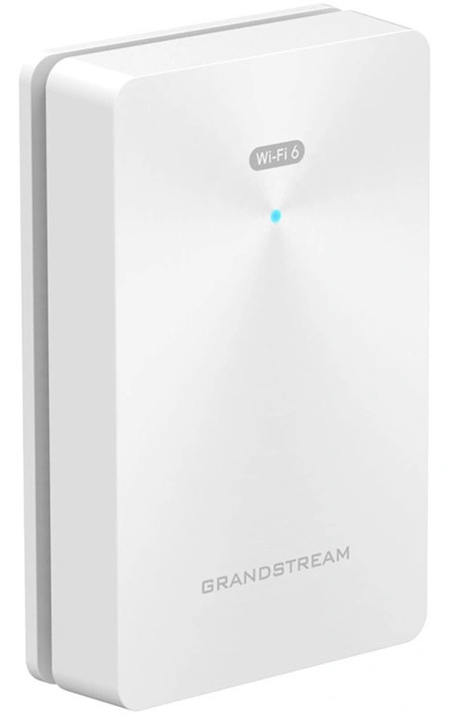 Point d'accès mural Maroc Grandstream GWN7661E Maroc Point d'accès Wi-Fi 6 Maroc Point d'accès Grandstream Wi-Fi 6 Maroc, Le Grandstream GWN7661E est un point d'accès sans fil encastrable qui prend en charge le Wi-Fi 6 AX3000. Conçu pour une installation en intérieur, le GWN7661E est discret mais puissant, avec une conception d'antenne sophistiquée