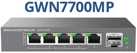 Grandstream GWN7700MP Maroc Switch 5 ports multi-gigabit Maroc Commutateur Grandstream Maroc Switch PoE 5 ports Maroc, Le Grandstream GWN7700MP est idéal pour alimenter des appareils tels que des caméras IP, des points d'accès et des téléphones VoIP
