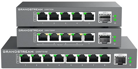 Grandstream GWN7700MP Maroc Switch 5 ports multi-gigabit Maroc Commutateur Grandstream Maroc Switch PoE 5 ports Maroc, Grandstream GWN7700MP est un commutateur multi-gigabit 5 ports 2,5G PoE+ hautes performances non géré, conçu pour fournir un réseau fiable et haut débit pour les environnements domestiques et professionnels