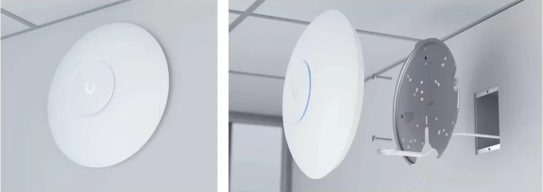 U7-Pro-Max Ubiquiti U7 Pro Max Maroc Point d'accès Wi-Fi 7 Maroc Point d'accès Ubiquiti Maroc Ubiquiti UniFi U7 Pro Max Maroc, L'Ubiquiti U7 Pro Max offre des options de montage flexibles pour un déploiement polyvalent. Le matériel de fixation pour installation murale et au plafond est inclus 
