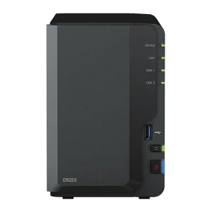 Synology DS223 Serveur NAS 2 baies RAM 2 Go DDR4 Realtek RTD1619B 1GbE RJ 45