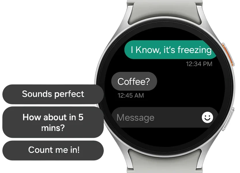 Samsung Galaxy Watch7 BT 40 mm crème Montre connectée Super AMOLED 1.3" NFC Wi-Fi Bluetooth (SM-L300NZEAMEA) 29 SM-L300NZEAMEA Maroc Samsung Galaxy Watch7 BT 40 mm crème Maroc Montre connectée Samsung Super AMOLED Maroc Montre Wi-Fi Bluetooth Maroc, Véritable prolongement de votre smartphone, cette montre connectée signée Samsung facilite votre quotidien.