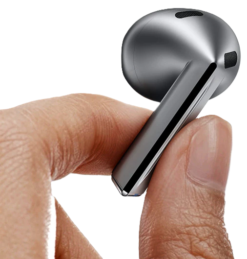 SM-R530NZWAMEA Maroc Samsung Galaxy Buds3 White Maroc Écouteurs sans fil Bluetooth Maroc Écouteurs Samsung Bluetooth Maroc, Pincez pour lire et mettre en pause, ou pincez et maintenez pour lancer votre application préférée. 