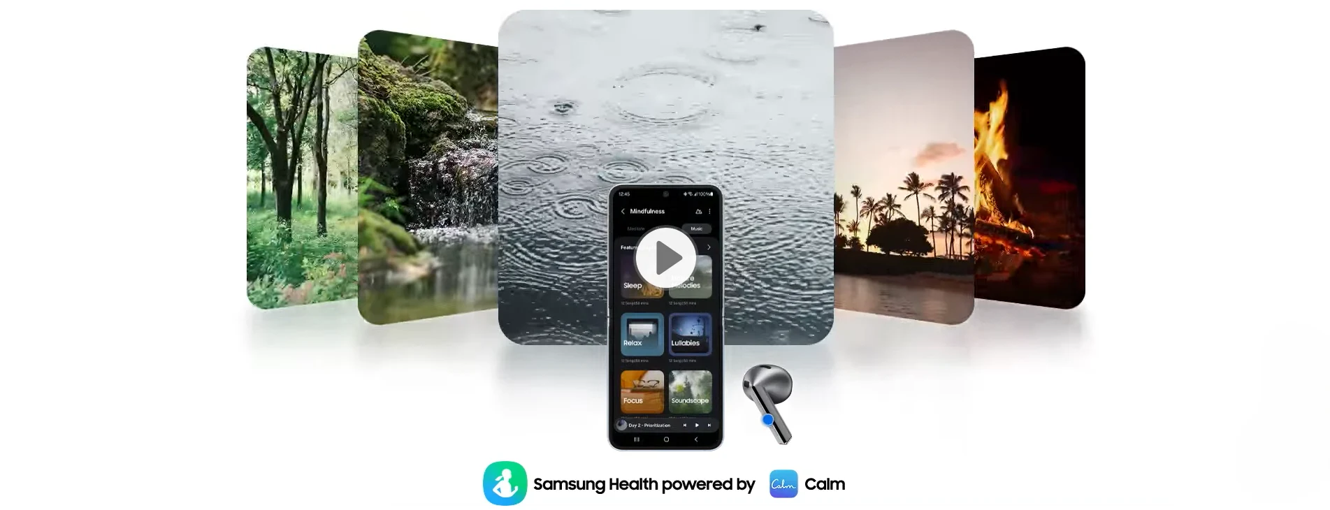 SM-R530NZWAMEA Maroc Samsung Galaxy Buds3 White Maroc Écouteurs sans fil Bluetooth Maroc Écouteurs Samsung Bluetooth Maroc, La pleine conscience se travaille au quotidien. D’une simple pression sur un bouton, téléportez-vous vers un monde sans souci grâce à Samsung Health optimisé par Calm 