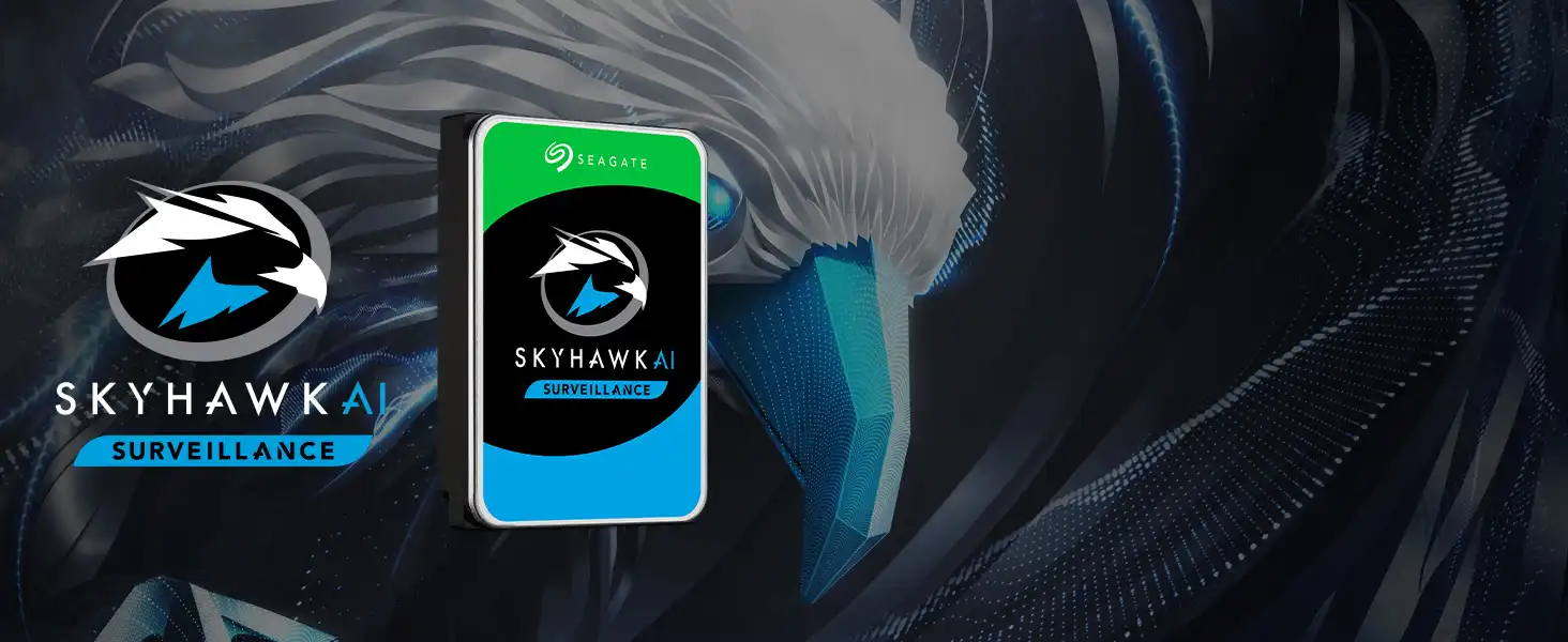 ST16000VE002 Maroc Seagate SkyHawk AI 16TB Maroc Disque dur vidéosurveillance Maroc 16 To 7 200 tr/min SATA III 3,5" 256 Mo, Offrez-vous une tranquillité d'esprit totale avec les disques de surveillance SkyHawk AI et ne ratez aucune image, même dans les environnements extrêmes 