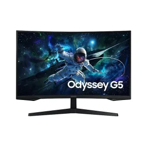 LS32CG552EUXEN Maroc Moniteur de jeu Samsung Odyssey G5 G55C QHD Maroc Ecran de jeu incurvé 32 2.5K Maroc, Ce moniteur WQHD 3440 x 1440 est doté d'un écran incurvé conçu pour améliorer votre expérience de divertissement en remplissant votre champ de vision d'images de haute qualité aux couleurs riches et réalistes.