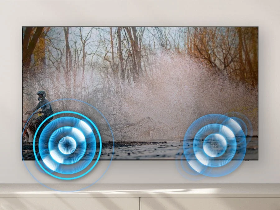 QA50Q60DAUXMV Maroc Smart TV Samsung 50 Q60D QLED 4K Serie D Maroc Samsung 50" QLED 4K Q60D Maroc Samsung QLED TQ50Q60D, Le son surround 3D avec notre audio virtuel à canal supérieur vous permet de plonger dans l'expérience audio.