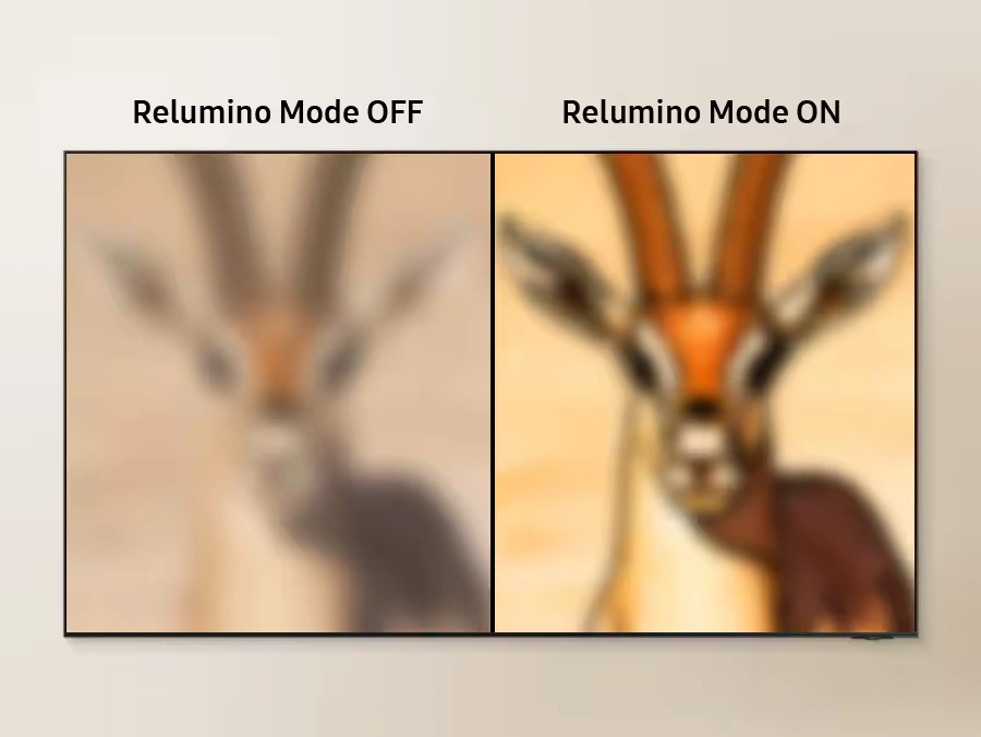 QA55QN85DBUXMV Maroc Smart TV Samsung Neo QLED 4K 55 série 8 Maroc Téléviseur Samsung Neo QLED 55 Maroc, Le mode Relumino est une solution d'aide visuelle qui met en valeur de manière dynamique les bords des éléments à l'écran
