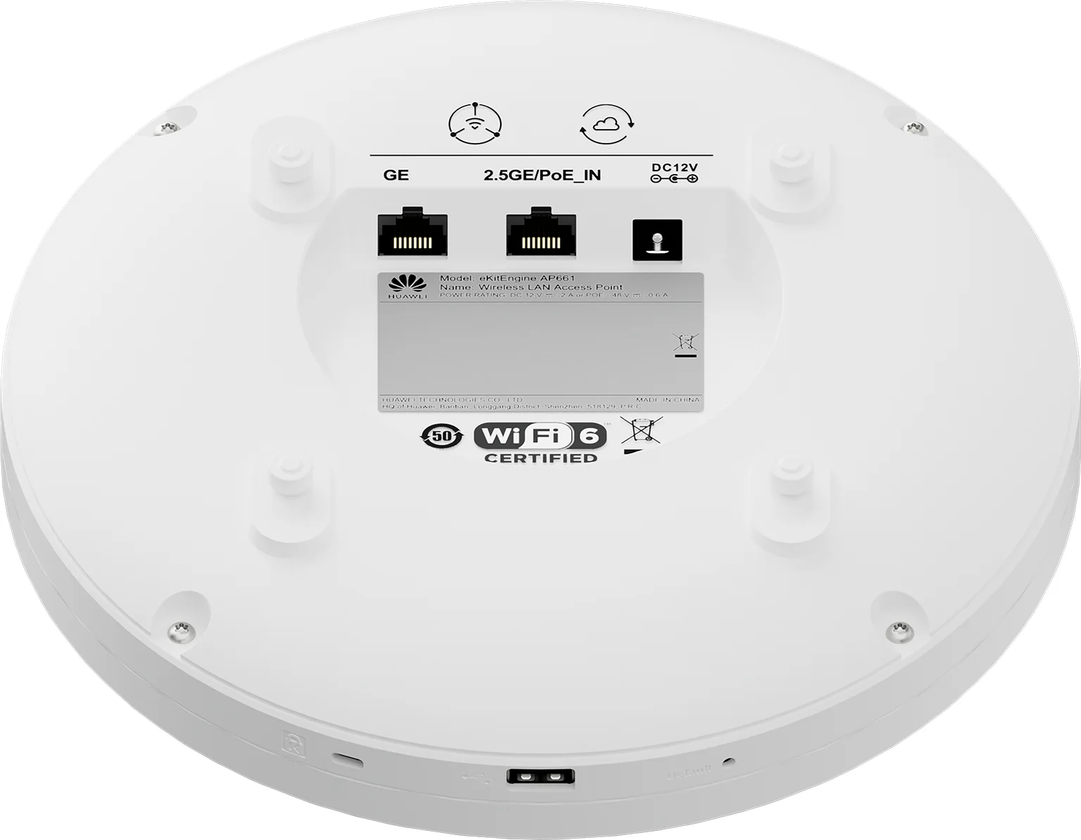 02355VFC Maroc Huawei eKitEngine AP661 Maroc Point d’accès Wi-Fi 6 Intérieur Maroc Point d’accès Huawei Maroc, Le point d'accès Huawei eKitEngine AP661  prend en charge une bande passante de 160 MHz, ce qui augmente le nombre de sous-porteuses de données disponibles et étend les canaux de transmission. 