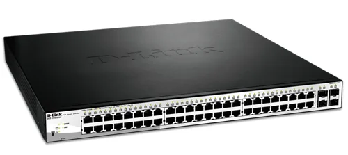 Switch D-Link DGS-1210-52MP Maroc Switch 48 ports Gigabit PoE Maroc Commutateur 48 ports Gigabit PoE 370W D-Link Maroc, Le moteur de protection innovant de D-Link protège les commutateurs contre les inondation de trafic causées par des attaques malveillantes.