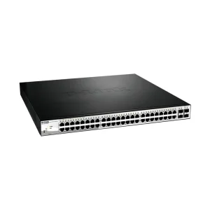Switch D-Link DGS-1210-52MP Maroc Switch 48 ports Gigabit PoE Maroc Commutateur 48 ports Gigabit PoE 370W D-Link Maroc, Le DGS-1210-52MP est équipé d'une gamme complète de fonctionnalités L2, notamment la surveillance IGMP, la mise en miroir des ports, le protocole STP (Spanning Tree Protocol) et le protocole LACP (Link Aggregation Control Protocol).