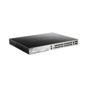 Switch D-Link DGS-3130-30PS Maroc Switch 24 ports Gigabit PoE Maroc Commutateur géré 24 ports D-link Maroc, Il est également équipé d'un port USB 2.0 permettant de démarrer des images et de télécharger des fichiers de configuration directement depuis celui-ci