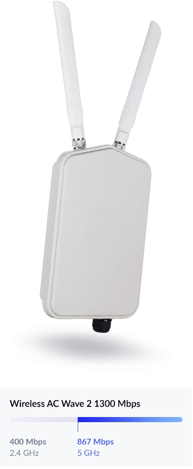 Point d'accès D-Link DBA-3621P Maroc Point d'accès Wi-Fi extérieur Maroc Point d'accès Nuclias cloud Maroc, Le DBA-3621P offre un Wi-Fi AC1300 Wave 2 fiable et haut débit avec des vitesses sans fil combinées maximales allant jusqu'à 1,3 Gbit/s.