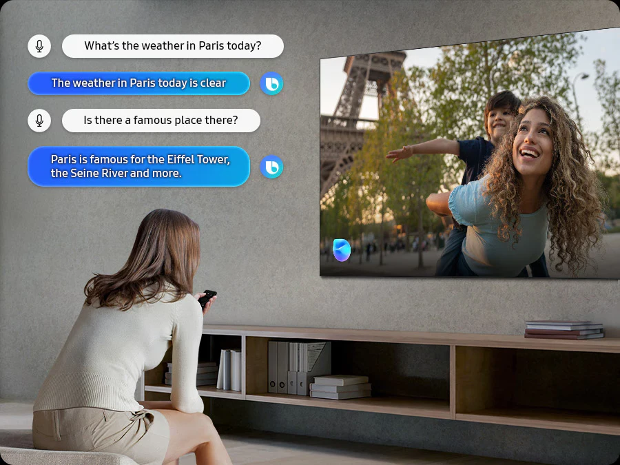 QA43Q7FAAUXMV Maroc Smart TV Samsung 43 QLED Q7F Maroc Smart TV Samsung Maroc Samsung 43 QLED Q7F 4K, Avec son intelligence mise à jour, Bixby sur votre Samsung 43 QLED Q7F 4K est le centre idéal de votre maison optimisée par l'IA.