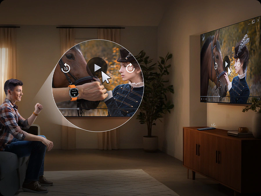 QA43Q7FAAUXMV Maroc Smart TV Samsung 43 QLED Q7F Maroc Smart TV Samsung Maroc Samsung 43 QLED Q7F 4K, Contrôlez facilement votre Samsung 43 QLED Q7F 4K avec votre montre connectée