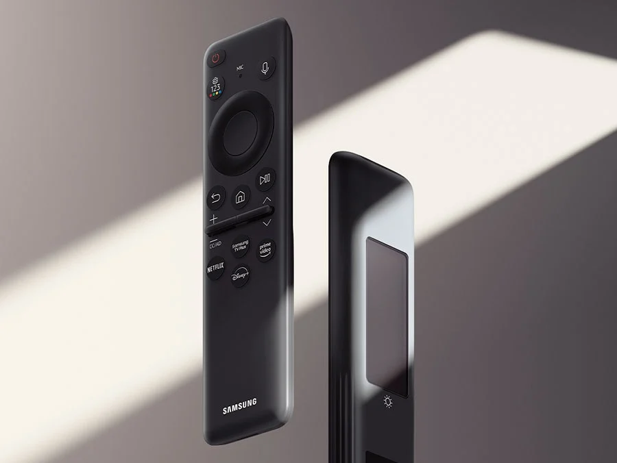 QA43Q7FAAUXMV Maroc Smart TV Samsung 43 QLED Q7F Maroc Smart TV Samsung Maroc Samsung 43 QLED Q7F 4K, Avec un panneau solaire à l’arrière, notre télécommande SolarCell Remote se charge à la lumière, sans piles jetables.