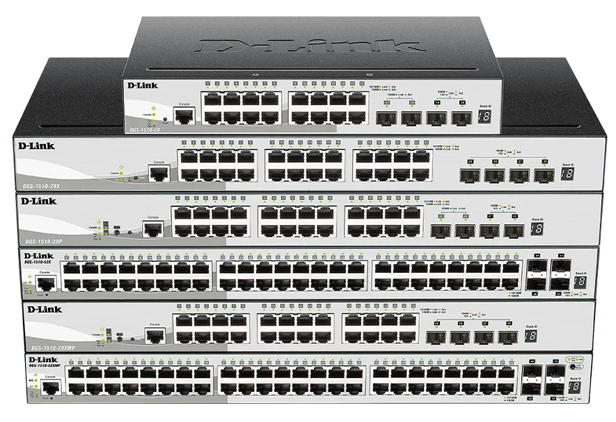 Smart Switch D-Link DGS-1510-20 Maroc Switch 16 ports Gigabit Maroc Commutateur Gigabit intelligents 16 ports Maroc, Le DGS-1510-20 offre un routage statique, vous permettant de segmenter votre réseau en groupes de travail communiquant entre les VLAN et d'améliorer les performances des applications. Grâce à ces fonctionnalités, vous pouvez réduire la charge sur vos équipements centraux et créer un réseau évolutif et efficace.