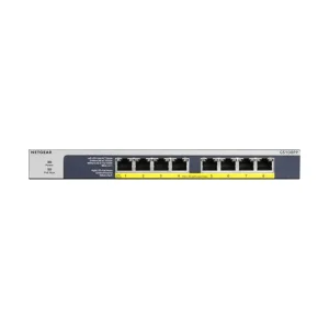 Switch Netgear GS108PP Maroc Switch 8 ports Gigabit PoE Maroc Commutateur non géré 8 ports Netgear Maroc, Les ports de ce switch modulaire fournissent jusqu'à 30 W chacun, avec un budget PoE total de 123 W, ce qui vous permet de connecter des appareils compatibles PoE tels que des téléphones VoIP ou des caméras IP
