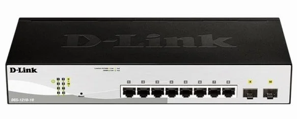 Switch D-Link DGS-1210-10 Maroc Switch 8 ports Gigabit 2xSFP Maroc Commutateur D-Link 8 ports 2xSFP Maroc, Le DGS-1210-10 prend en charge le VLAN vocal automatique et le mode Surveillance, qui permet d'identifier et de gérer automatiquement le trafic voix et vidéo différemment du trafic réseau classique