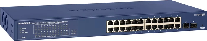 Switch Netgear GS724TP Maroc Switch administrable Maroc Switch 24 ports PoE 190W Maroc Switch 24 ports Netgear Maroc, Le switch Gigabit Netgear GS724TP de 24 ports avec PoE+ et 2 ports SFP rejoint la gamme de switchs autonomes Smart Managed Pro de NETGEAR 