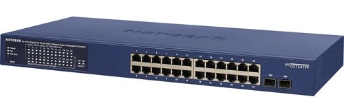 Netgear GS724TPP Switch administrable gigabit 24 ports PoE+ 2 x SFP 380W Géré L4 (GS724TPP) 28 Switch Netgear GS724TPP Maroc Switch administrable Maroc Switch 24 ports PoE Maroc Switch 24 ports Netgear Maroc, Les slots SFP dédiés fournissent des liaisons montantes fibre sans sacrifier de port Gigabit pour liaison descendante.