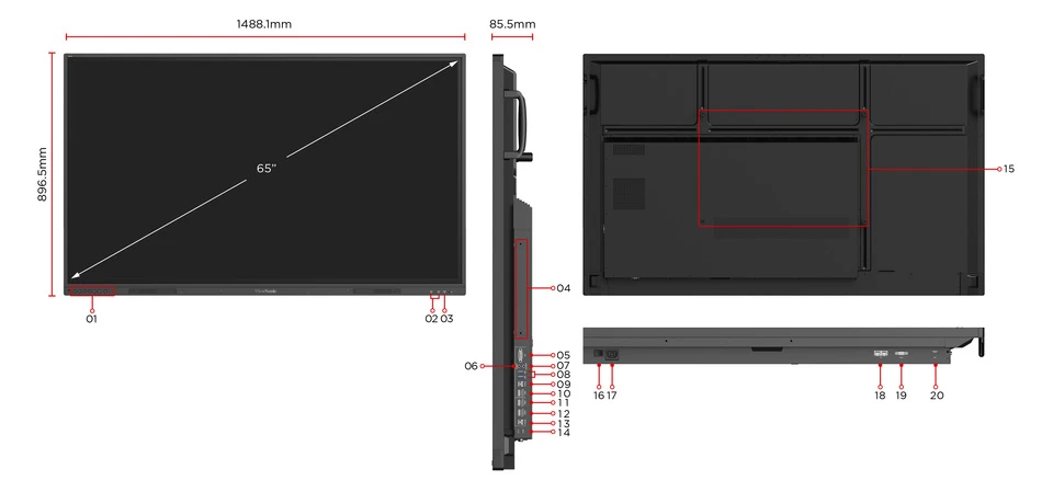 ViewSonic ViewBoard IFP65G1 Écran interactif 65" 4K UHD sans système d'exploitation (IFP65G1) 30 Écran interactif ViewSonic ViewBoard IFP65G1 Maroc Écran interactif 65 4K Maroc Écran interactif ViewSonic 65 Maroc, Améliorez les fonctionnalités en combinant votre écran interactif IFPG1 avec un PC encastrable ViewSonic. Choisissez parmi une sélection comprenant le PC encastrable Windows VPC25-W53-O1-1B
