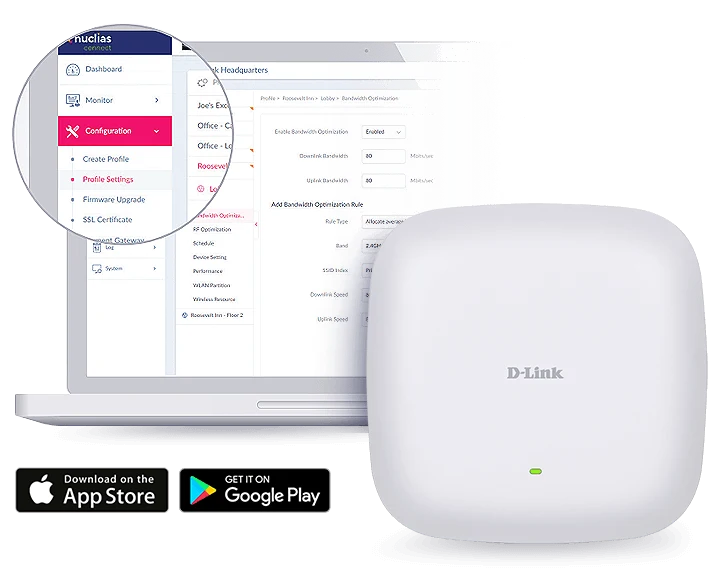 Point d’accès D-Link DAP-X2810 Maroc Point d’accès Nuclias Connect AX1800 Maroc Point d’accès Wi-Fi 6 Maroc, Le DAP-X2810 fonctionne avec notre plate-forme de gestion logicielle Nuclias Connect