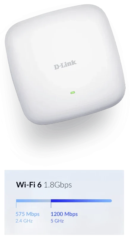 Point d’accès D-Link DAP-X2810 Maroc Point d’accès Nuclias Connect AX1800 Maroc Point d’accès Wi-Fi 6 Maroc, le DAP-X2810 offre une connectivité ultra-rapide, permettant des transferts de données volumineux et un streaming vidéo de qualité supérieure, même dans les environnements très encombrés.