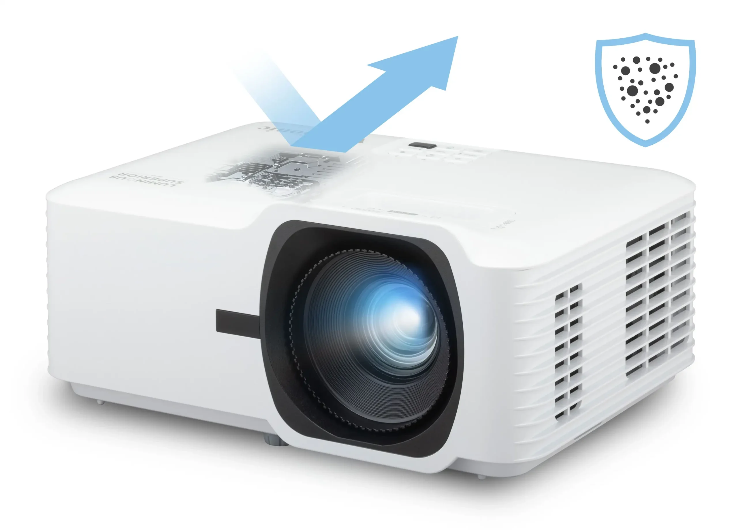 Projecteur laser ViewSonic LS740HD Maroc Projecteur laser DLP Maroc Projecteur laser 5 000 lumens ANSI Maroc, Maintenez une qualité d'image cristalline et la longévité du produit grâce à une conception de moteur scellée IP6X avancée qui empêche la poussière de pénétrer et d'affecter les composants internes.