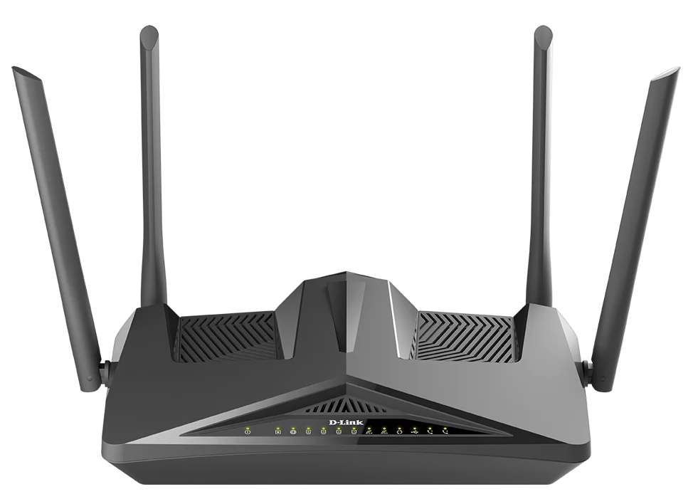 Routeur D-Link DSL-X1852E/MME Maroc Routeur modem AX1800 Maroc Routeur Wi-Fi 6 VDSL2/ADSL2 Maroc, Optimisez votre réseau domestique grâce à une vitesse et une fiabilité inégalées. Notre modem-routeur  D-Link DSL-X1852E/MME de pointe inaugure l'ère du sans fil AX1800 et optimise votre vie numérique grâce à une connectivité rapide et efficace.