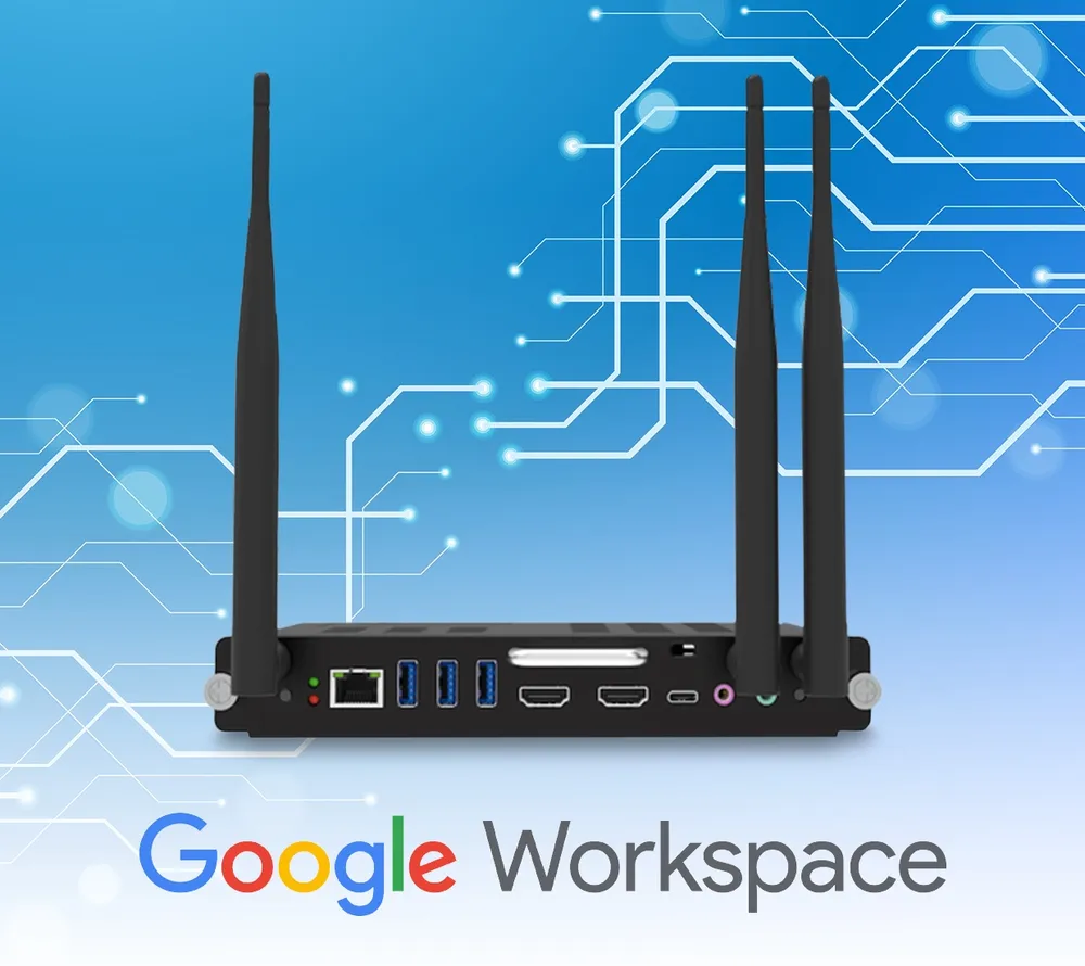 ViewSonic OPS ViewSonic VPC-A31-O1 Maroc Module de calcul OPS Maroc Box format OPS Maroc Module de calcul enfichable OPS certifié Maroc, Avec la certification Google EDLA (Enterprise Devices Licensing Agreement), votre organisation est protégée par une suite d'outils de gestion et de surveillance des appareils fournis par Google Workspace