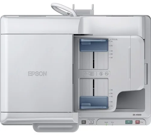 Scanner Epson WorkForce DS-6500 Maroc Scanner à plat Maroc Scanner de documents Maroc B11B205231BA Maroc, Grâce au panneau d'interface réseau optionnel, le Epson WorkForce DS-6500 peut être partagé au sein d'un groupe de travail via Ethernet.