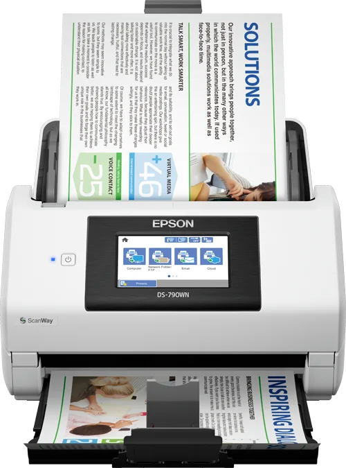 Scanner Epson WorkForce DS-790WN Maroc Scanner à défilement Maroc B11B265401BA Maroc, Scanner Epson WorkForce DS-790WN à grande vitesse avec fonctionnalités autonomes pour la numérisation et la distribution efficaces de documents dans des environnements multi-utilisateurs. 
