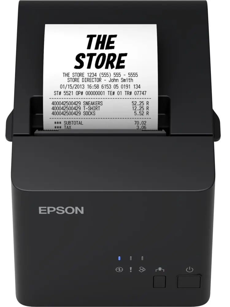 Imprimante à reçu Epson Epson TM-T20X (052) Maroc Imprimante de tickets Maroc C31CH26052 Maroc Imprimante POS Maroc, Fiable Avec un temps moyen entre les défaillances (MTBF) de 360 000 heures et une durée de vie de 15 millions de lignes