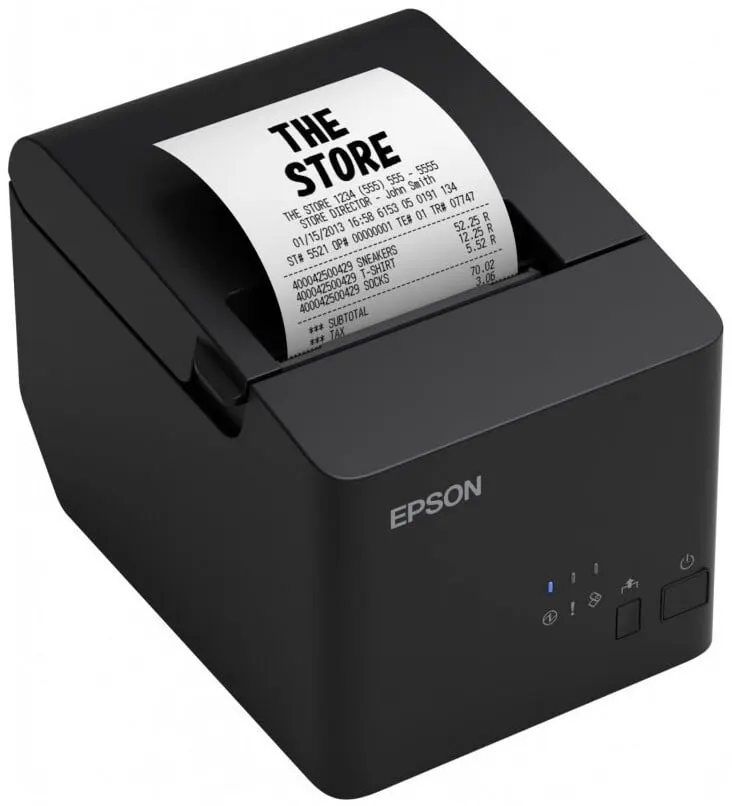 Imprimante à reçu Epson Epson TM-T20X (052) Maroc Imprimante de tickets Maroc C31CH26052 Maroc Imprimante POS Maroc, Cette imprimante de reçus Epson TM-T20X (052) d'entrée de gamme, facile à utiliser, offre une largeur d'impression de 80 mm
