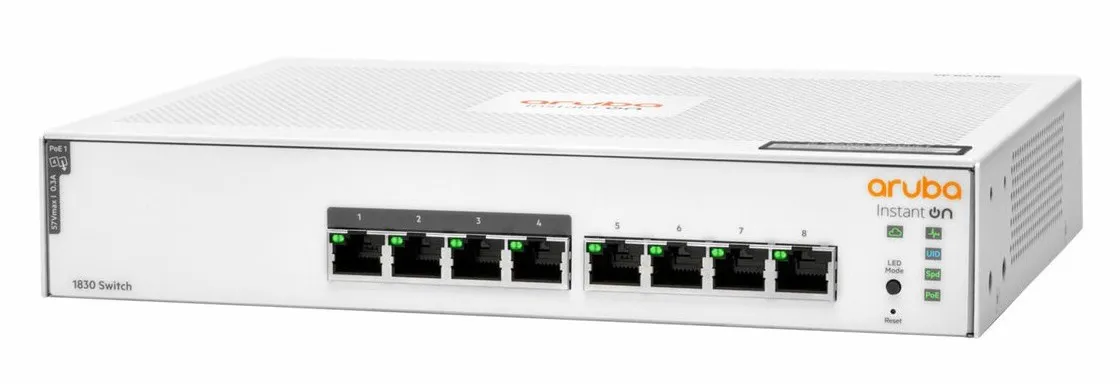 Aruba Instant On 1830 8G 4p Classe4 PoE 65 W Switch intelligent 4 x 10/100/1000 + 4 x 10/100/1000 PoE+ (JL811A) 29 JL811A Maroc Commutateur Aruba Instant On 1830 8G 4p Classe4 PoE 65 W Maroc Switch 8 ports PoE Aruba Maroc Commutateur 8 ports géré Maroc, La gamme de commutateurs HPE Aruba Networking Instant On 1830 est améliorée avec des fonctionnalités de sécurité telles que les VLAN, la protection de déni de service automatique, le Global Storm Control et la sécurité basée sur un TPM (Trusted Platform Module), qui protègent votre réseau contre les accès indésirables ou non autorisés.