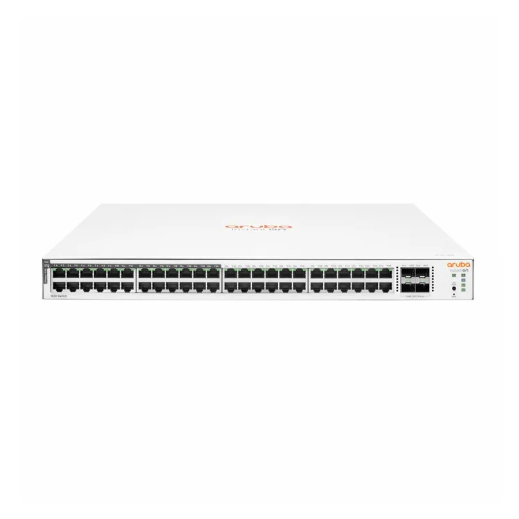 Aruba Instant On 1830 48G 24p Class4 PoE 4SFP 370W Switch administrable 48 ports 4xSFP (JL815A) 25 JL815A Maroc Commutateur Aruba Instant On 1830 48G 24p Class4 PoE 4SFP 370W Maroc Switch 48 ports PoE HPE Aruba Maroc Switch Administrable Maroc, La gamme de commutateurs HPE Aruba Instant On 1830 48G 24p Class4 PoE 4SFP 370W s'intègre de manière transparence aux points d'accès Instant On intérieurs/extérieurs existants et peut être gérée de manière centralisée sur site ou à distance avec l'application mobile Instant On.