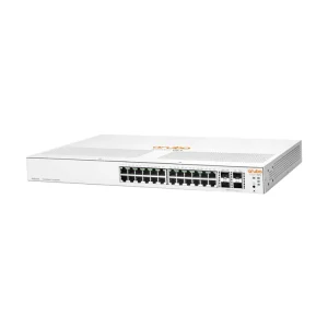 JL682A Maroc Commutateur Instant On 1930 24G 4SFP/SFP+ Maroc Switch 24 ports 4xSFP+ 10G Aruba Maroc Commutateur 24 ports géré Maroc, Ces commutateurs Ethernet à couche 2+ gérés par le cloud sont constitués de modèles Ethernet Gigabit à 8, 24 et 48 ports PoE de classe 4 (c'est-à-dire PoE+) et Gigabit Ethernet non PoE, avec des emplacements 1G SFP sur le modèle 8 ports et d'emplacements 1G/10G SFP+ sur les modèles 24 et 48 ports pour la connectivité de la fibre.