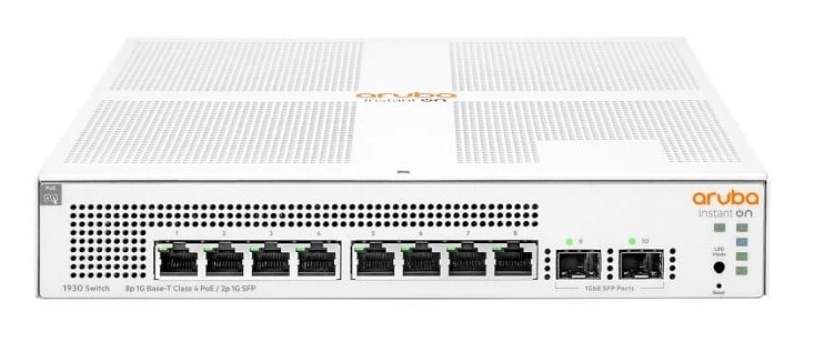 JL681A Maroc Commutateur ArubaOn 1930 8G Classe 4 PoE 2SFP 124 W Maroc Switch 8 ports PoE Aruba Maroc Commutateur 8 ports géré Maroc, La gamme de commutateurs HPE Aruba Instant On 1930 8G Classe 4 PoE permet un déploiement prêt à l'emploi, simple d'utilisation, dès la sortie de la boîte. 