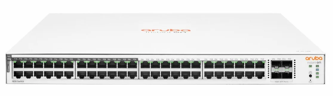 Aruba Instant On 1830 48G 24p Class4 PoE 4SFP 370W Switch administrable 48 ports 4xSFP (JL815A) 27 JL815A Maroc Commutateur Aruba Instant On 1830 48G 24p Class4 PoE 4SFP 370W Maroc Switch 48 ports PoE HPE Aruba Maroc Switch Administrable Maroc, La gamme de commutateurs HPE Aruba Instant On 1830 48G 24p Class4 PoE 4SFP 370W permet un déploiement prêt à l'emploi, simple d'utilisation, dès la sortie de la boîte.